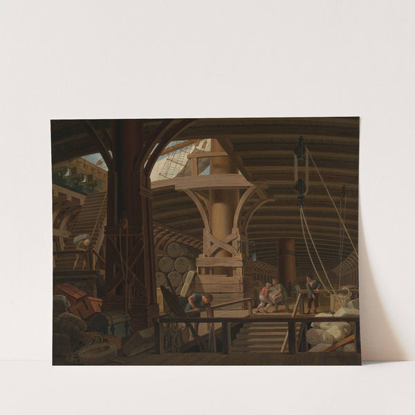 Der Laderaum eines Segelschiffs by Egidius Mengelberg