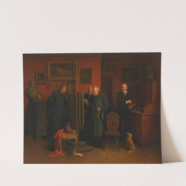 Der Maler Friedländer in seinem Atelier by Friedrich Friedländer