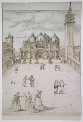 Der Markusplatz in Venedig (ca 1578-1593)