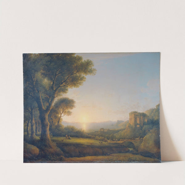 Der Meerbusen von Baiae bei Sonnenuntergang by Lorenz Adolf Schönberger