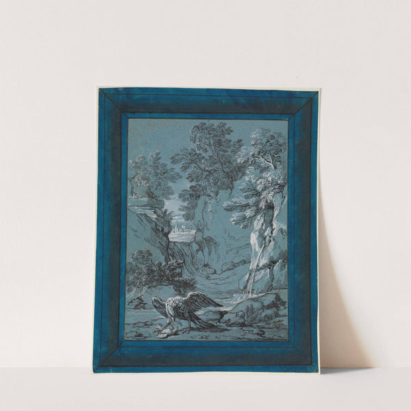 Der Milan und die Nachtigall by Jean-Baptiste Oudry