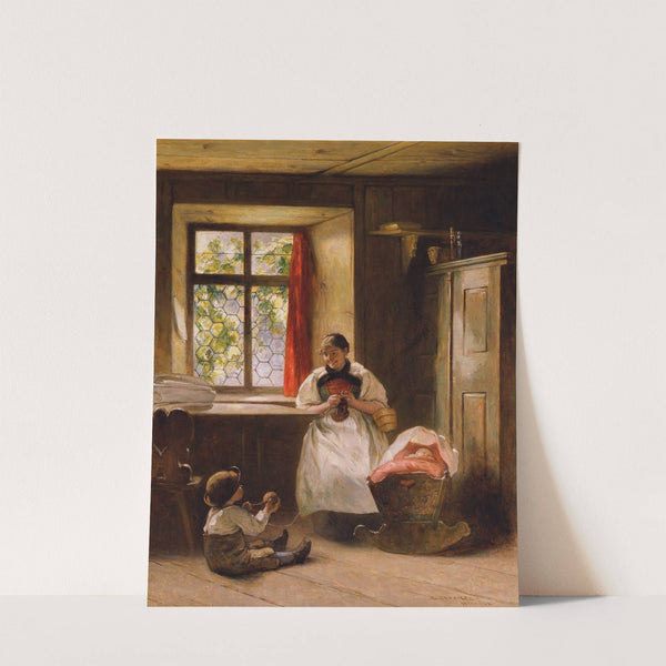 Der Mitarbeiter (Bauernstube) by Emil Strecker