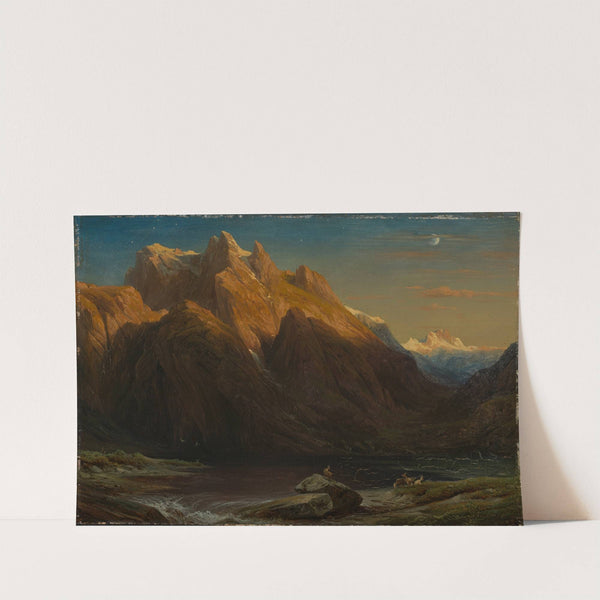 Der Montblanc im Alpenglühen by François Diday