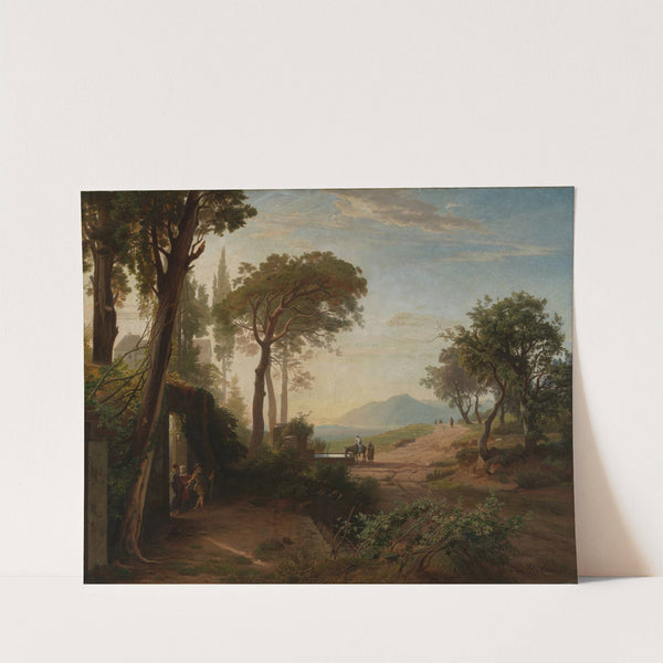 Der Morgen, Der Auszug des Wanderers nach Jericho by Johann Wilhelm Schirmer