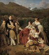 Der Notar Dr. Josef August Eltz mit seiner Gattin Caroline, geb. Schaumburg, und den acht Kindern in Ischl