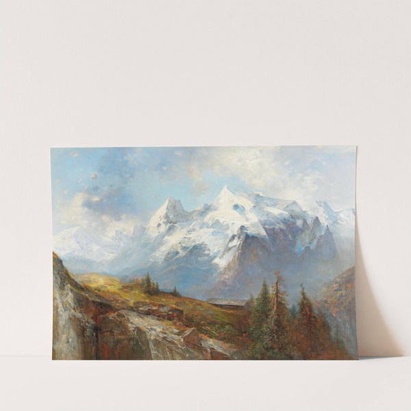 Der Ortler Und Die Königsspitze Von Den Almböden Der Malserhaide In Tirol Aus Gesehen by Adolf Obermüllner