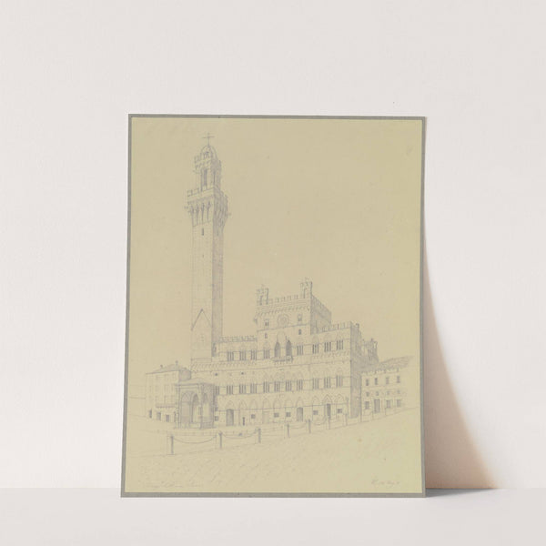 Der Palazzo Pubblico in Siena by Friedrich Wilhelm Ludwig