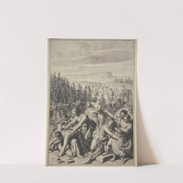 Der Raub der tanzenden Mädchen von Schilo durch die Benjamiter by Gerard Hoet