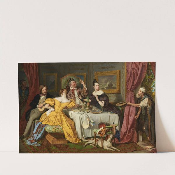 Der reiche Prasser by Josef Danhauser