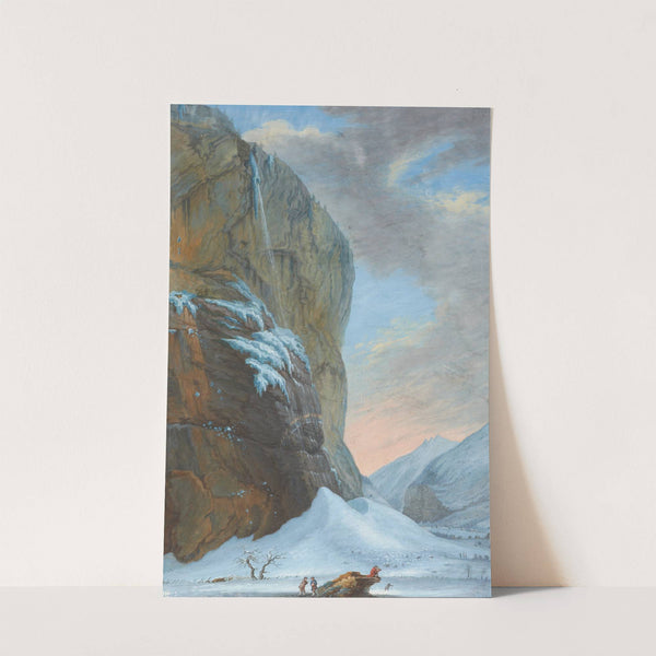 Der Staubbachfall im Lauterbrunnental im Winter (1915-1945) by Caspar Wolf