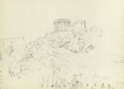 Der Tempel der Vesta und S. Giorgio in Tivoli