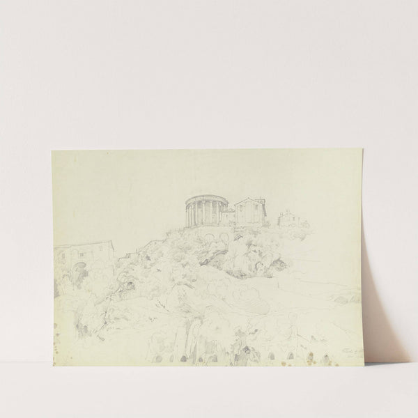 Der Tempel der Vesta und S. Giorgio in Tivoli by Carl Morgenstern