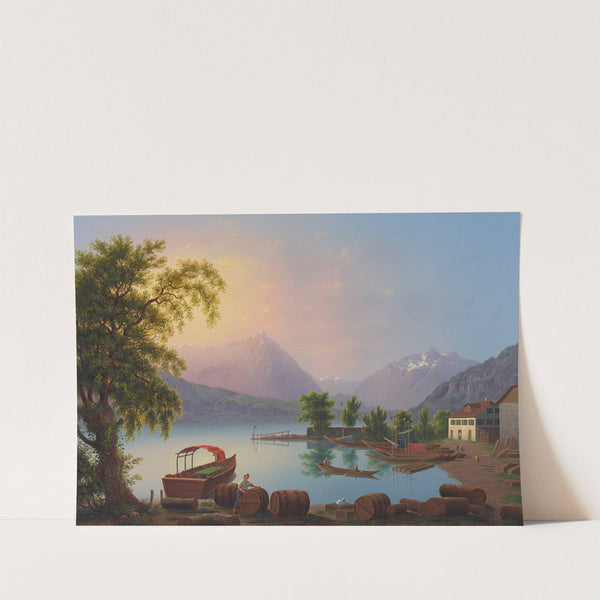 Der Thunersee nach dem Niesen by Johann Heinrich Bleuler the Younger