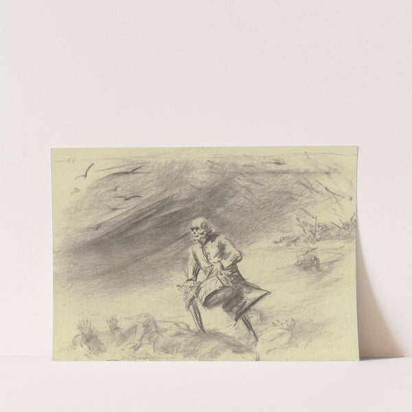 Der Tod als Trommler auf dem Schlachtfeld by Karl Rixkens