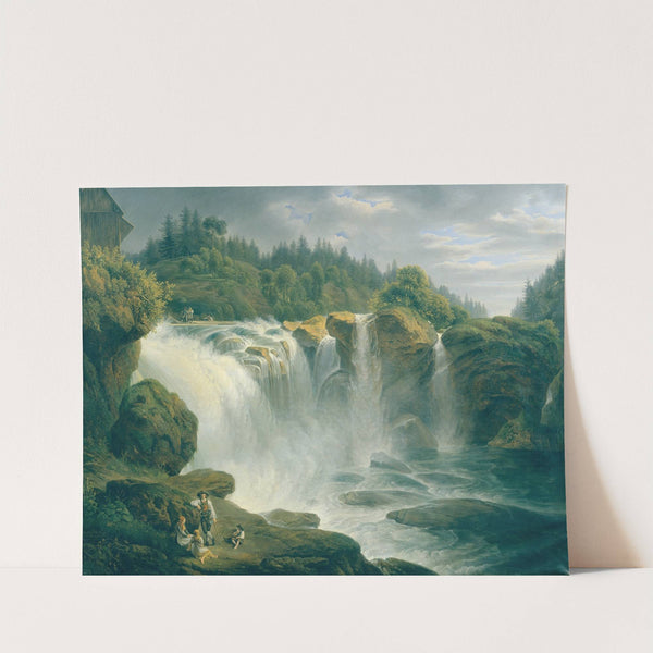 Der Traunfall bei Gmunden by Johann Nepomuk Schödlberger