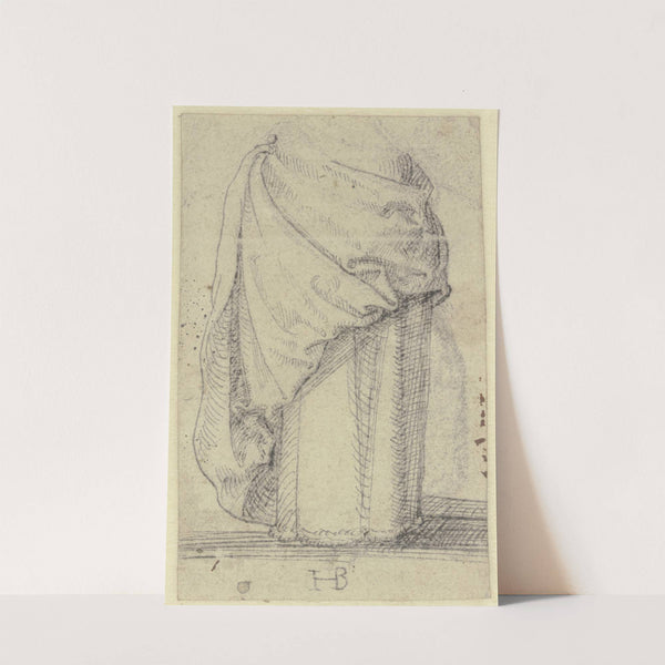 Der untere Teil einer stehenden Kostümfigur, der Rock nach oben geschlagen by Hans Brosamer