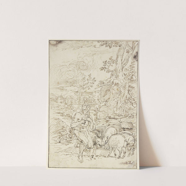 Der verlorene Sohn hütet die Schweine by Raymond Lafage