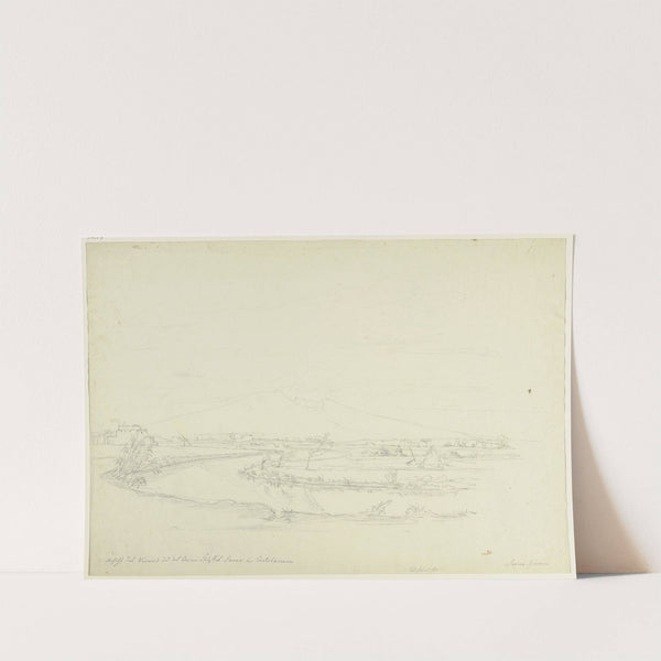 Der Vesuv, im Vordergrund der Sarno bei Castellammare by Theodor Pelissier