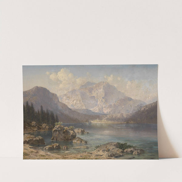 Der vordere Langbath See mit dem kaiserlichen Jagdhause by Josef von Schlögl