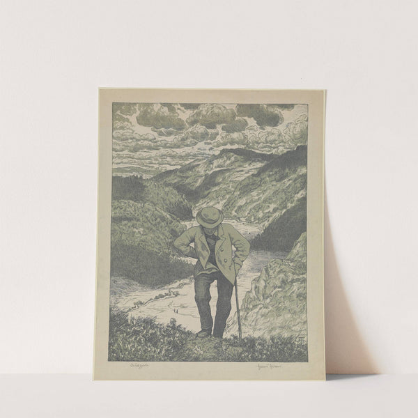 Der Wanderer (Meisterblatt) (1906) by Hans Thoma