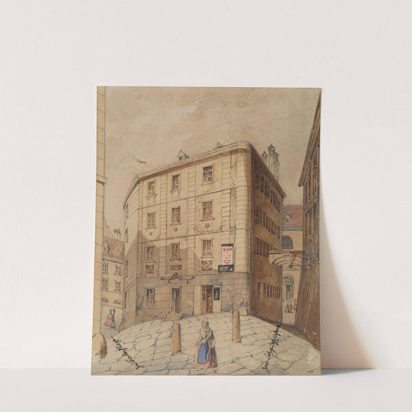 Der Weg zur Fischerstiege beziehungsweise zur Salzgries-Kaserne in Wien by Friedrich Leibold