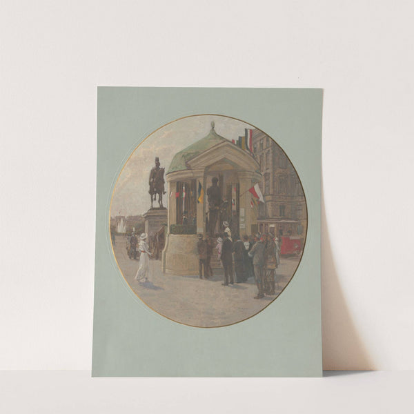 Der ‘Wehrmann in Eisen’ auf dem Schwarzenbergplatz (1915) by Robert Ludwig Richter