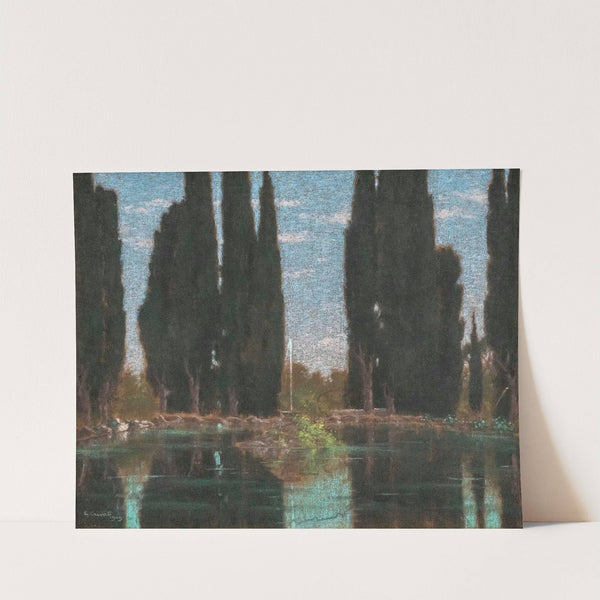 Der Zypressenteich in der Villa Falconieri by Gerolamo Cairati