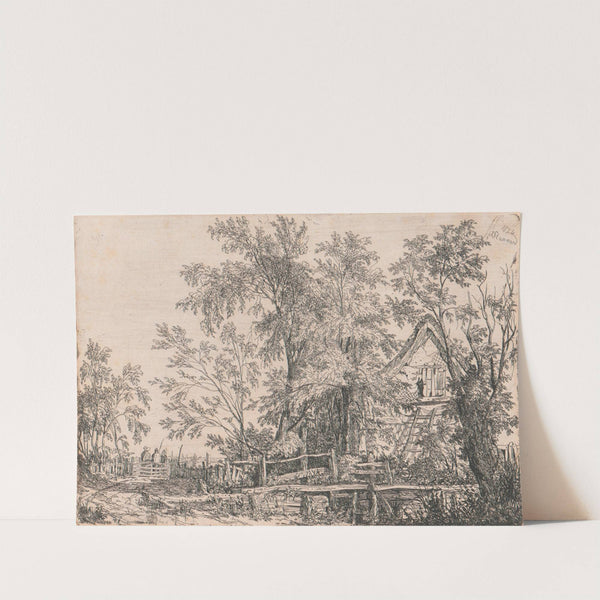 Derelict Cottage in Landscape with Figures by Joseph Stannard
