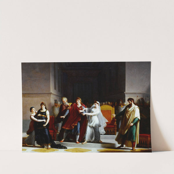 Dernière scène de la tragédie 'Rodogune' au Théâtre-Français by Jacques Augustin Pajou