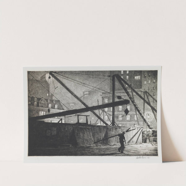 Derricks at Night (1927) by Martin Lewis