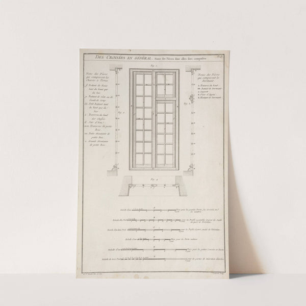 Des croisées en général. Noms de pièces dont elles font composées. by André Jacob Roubo