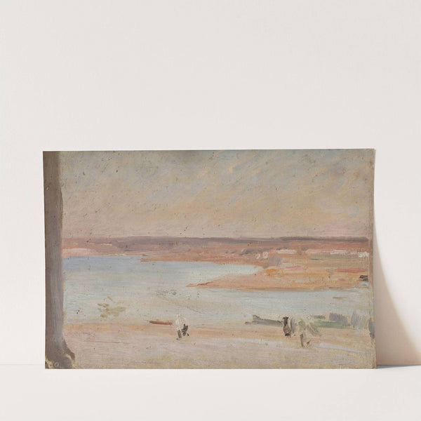 Desert landscape with a river by Jan Ciągliński
