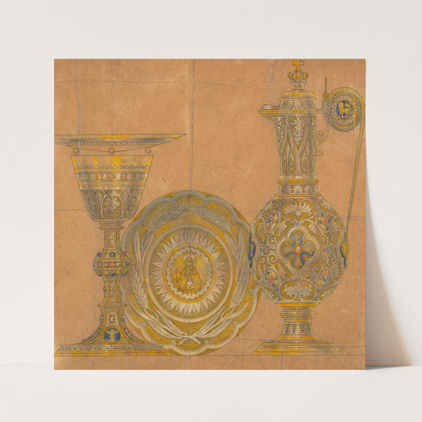 Design executed for Jones and Willis, metal and wood-workers and church furniture manufacturers of Birmingham and London by George Edmund Street