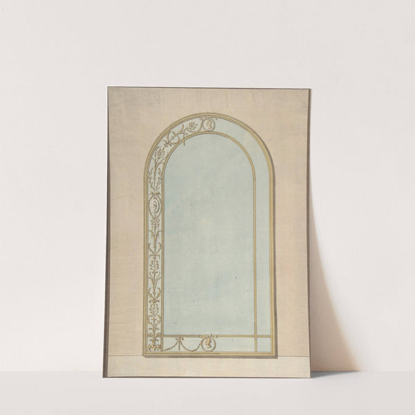 Design for a a Mirror with a Rounded Top by John Yenn