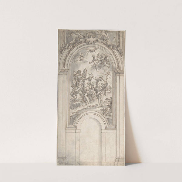 Design for a Baptism of Christ in an Architectural Setting by Sir James Thornhill