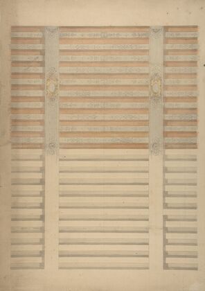 Design for a beamed ceiling in French Renaissance style
