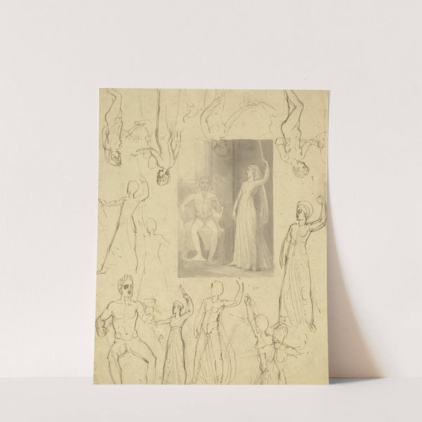 Design for a Book Illustration of Circe and Odysseus (recto) by Thomas Stothard