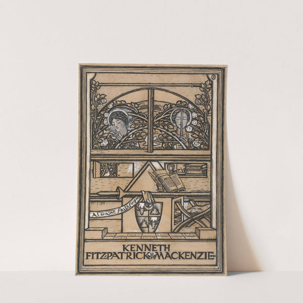Design for a bookplate for Kenneth Fitzpatrick Mackenzie by Paul Nash