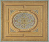 Design for a ceiling decorated with bands of oak leaves and a central panel of scrolls and rinceaux