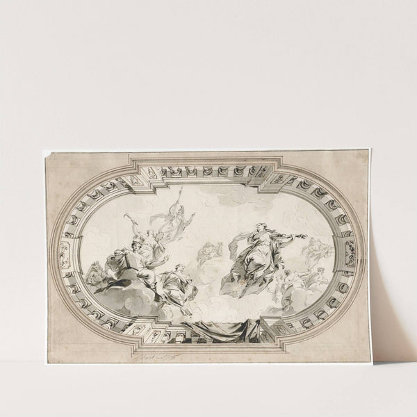 Design for a ceiling decoration by Jacob de Wit