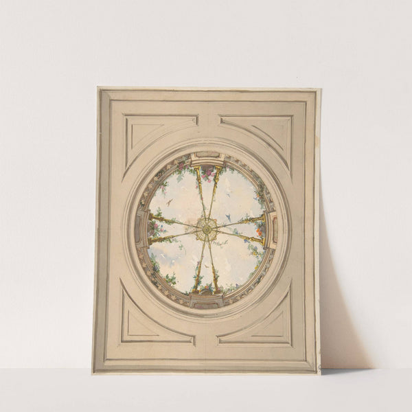 Design for a ceiling painted with clouds and trellis work by Jules-Edmond-Charles Lachaise