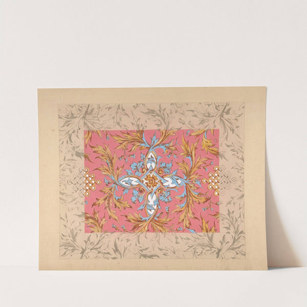 Design for a ceiling with floral design by Jules-Edmond-Charles Lachaise