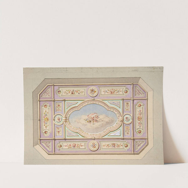 Design for a ceiling with putti (19th Century) by Jules-Edmond-Charles Lachaise