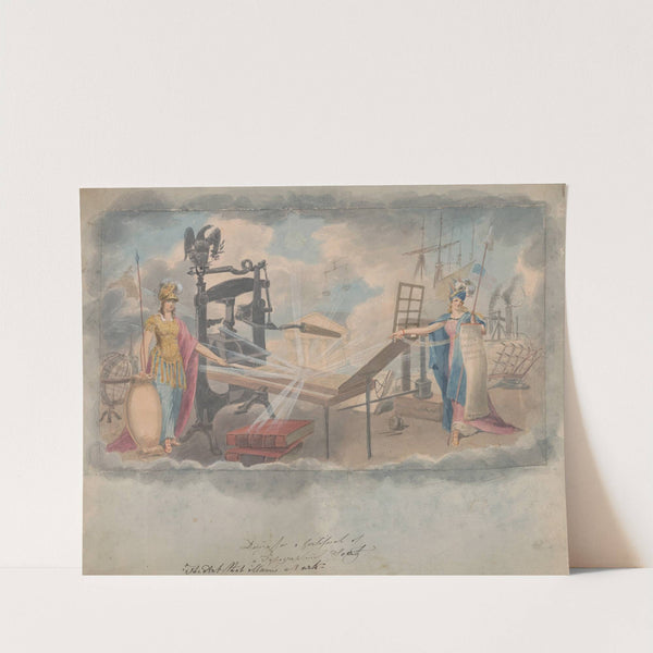 Design for a certificate of a typographical society by John Rubens Smith