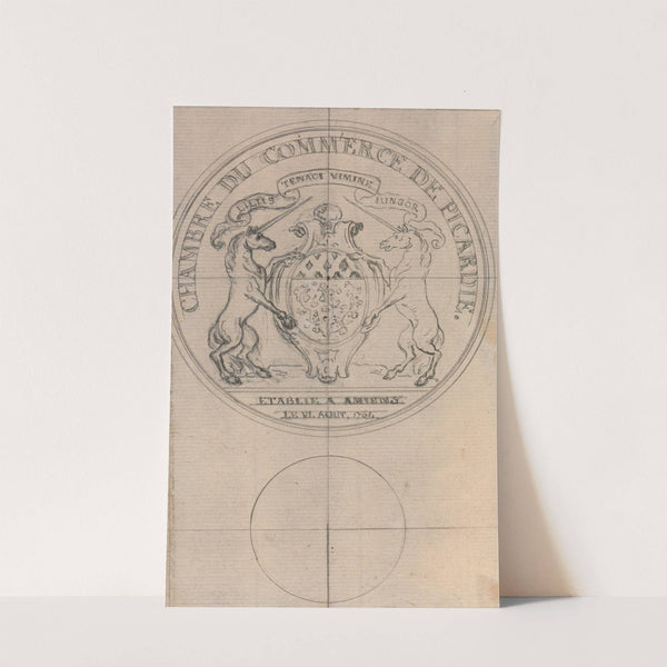 Design for a Coin; Chambre de Commerce de Picardie by Hubert-François Gravelot