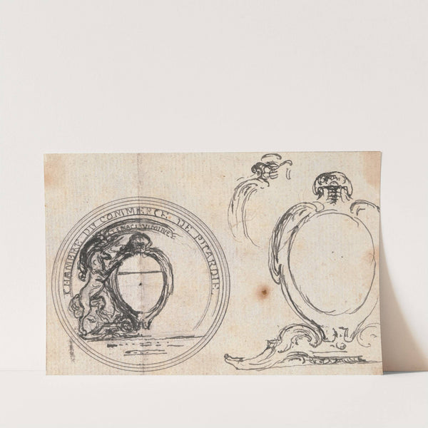 Design for a Coin; Chambre du Commerce de Picarde; First Draft by Hubert-François Gravelot