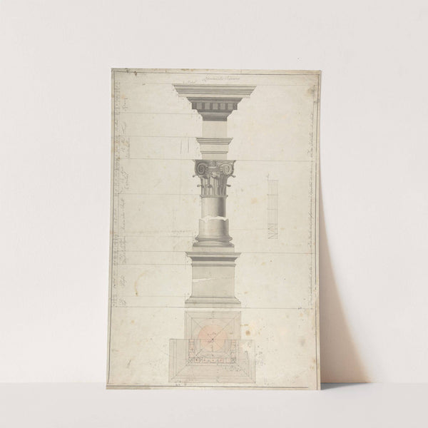 Design for a column in Roman order by Maximilian Hardmuth