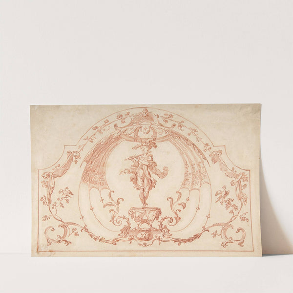 Design for a Decorative Panel with a Flutist by Gilles-Marie Oppenord