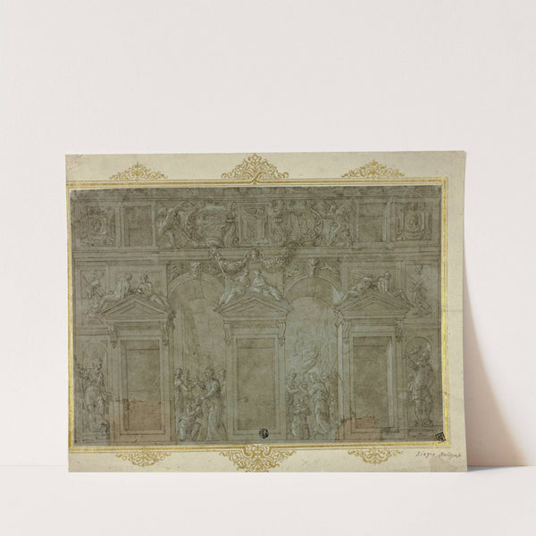 Design for a Façade Decoration by Circle of Girolamo Genga