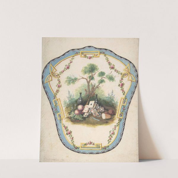 Design for a Firescreen with Picnic Scene and Playing Cards by Eugène Charpentier